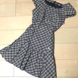 バーバリーブルーレーベル(BURBERRY BLUE LABEL)の5/23値上げ　バーバリー　プリーツ　チェック　ホースマーク(ミニワンピース)