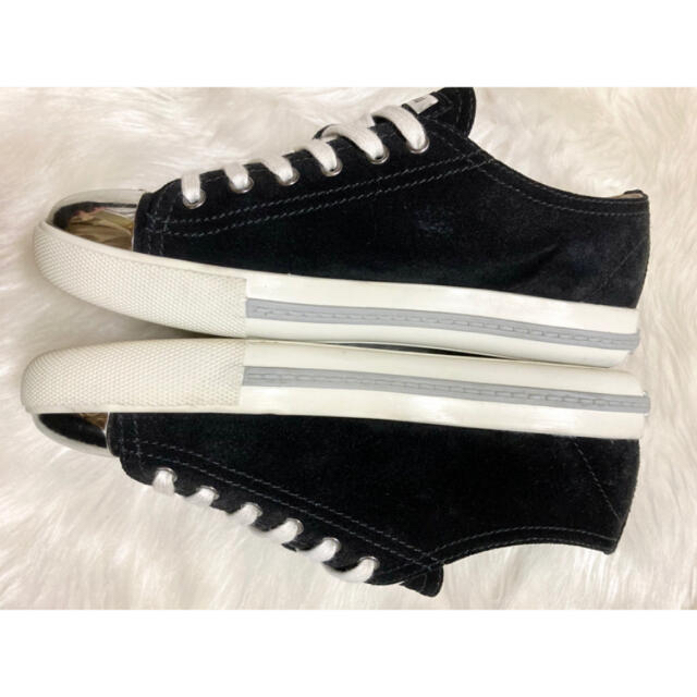 MIU MIU - ミュウミュウ❤スニーカー 38.5 黒シルバーの通販 by MIU MIU - ミュウミュウ❤スニーカー 38.5 黒シルバーの通販 by