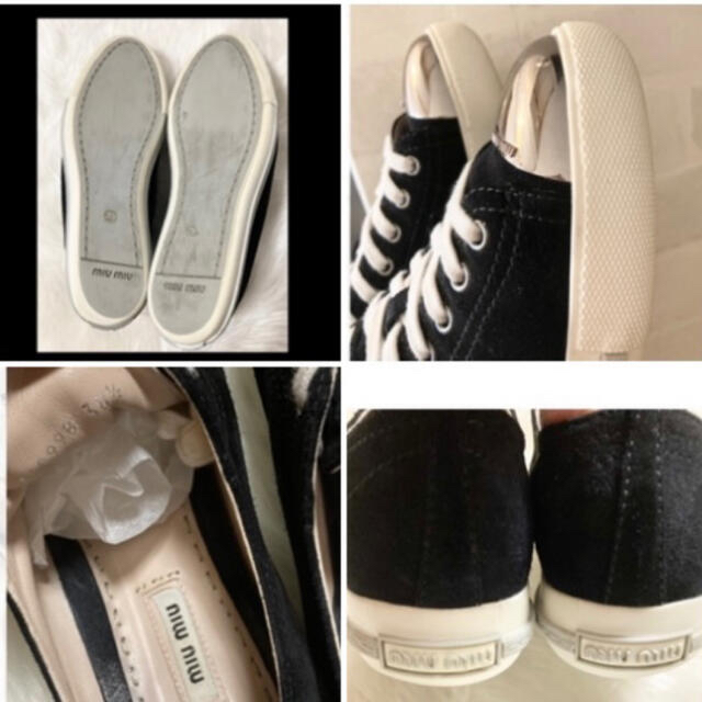 MIU MIU - ミュウミュウ❤スニーカー 38.5 黒シルバーの通販 by MIU MIU - ミュウミュウ❤スニーカー 38.5 黒シルバーの通販 by