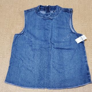 ギャップ(GAP)のGAPノースリーブデニムカットソー双子①(カットソー(半袖/袖なし))