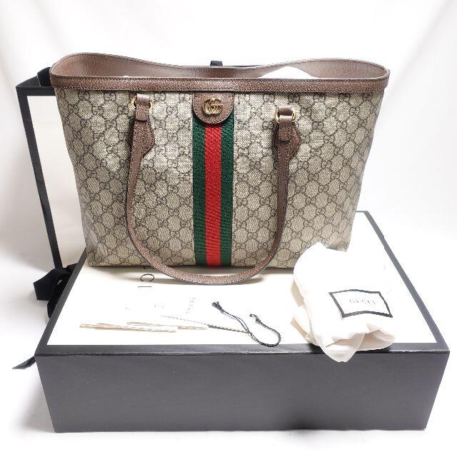 Gucci(グッチ)のGUCCI　オフィディアGGミディアトート　レディース　ブラウン レディースのバッグ(ハンドバッグ)の商品写真