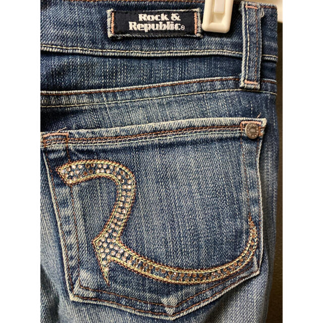 Rock & Republic(ロックアンドリパブリック)のRock&Republic キラキラスワロ✨ダメージデニム✨size24💙 レディースのパンツ(デニム/ジーンズ)の商品写真