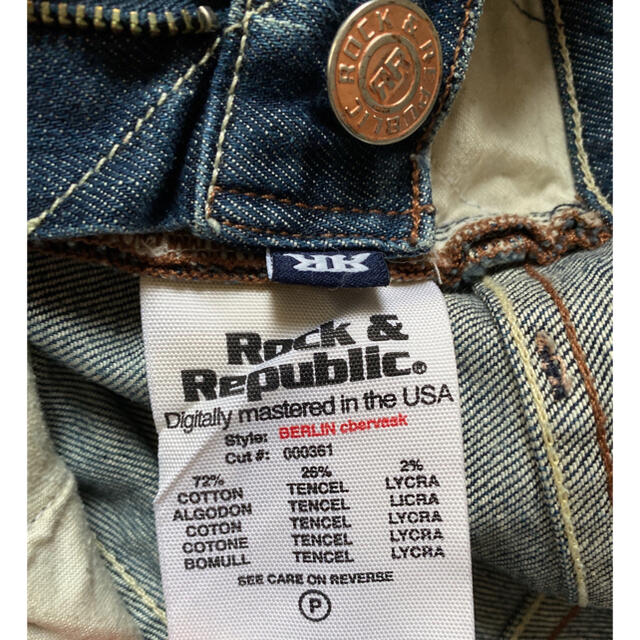 Rock & Republic(ロックアンドリパブリック)のRock&Republic キラキラスワロ✨ダメージデニム✨size24💙 レディースのパンツ(デニム/ジーンズ)の商品写真