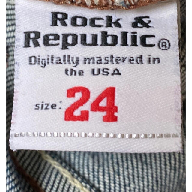 Rock & Republic(ロックアンドリパブリック)のRock&Republic キラキラスワロ✨ダメージデニム✨size24💙 レディースのパンツ(デニム/ジーンズ)の商品写真