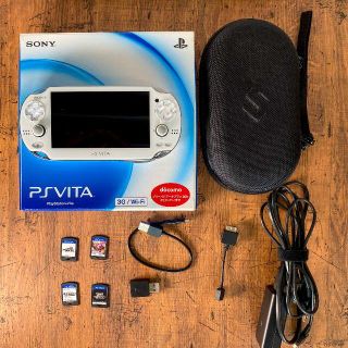 ソニー(SONY)の【中古】 SONY PSVITA  ホワイト / 16GB オマケ多数(携帯用ゲーム機本体)