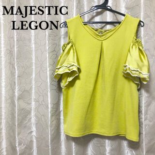 マジェスティックレゴン(MAJESTIC LEGON)のMAJESTIC LEGON 袖刺繍肩開きプルオーバー(シャツ/ブラウス(半袖/袖なし))