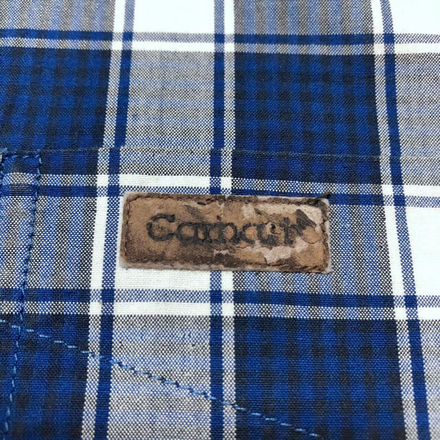 carhartt(カーハート)のはる様専用【カーハート】レザーロゴ入りポケットワークチェックシャツ メンズのトップス(シャツ)の商品写真