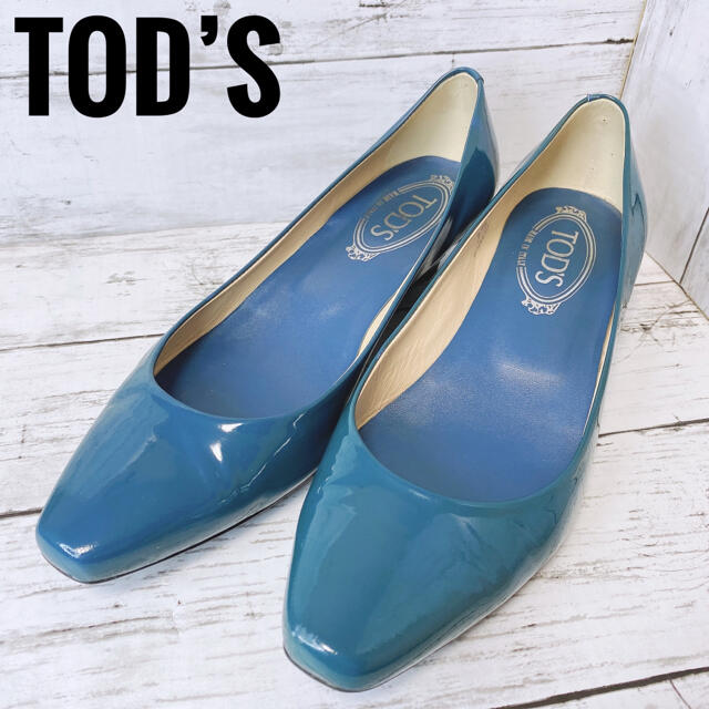 TOD'S(トッズ)の☆送料無料 【TOD’S】パンプス エナメル ブルー ウェッジソール 37½ レディースの靴/シューズ(ハイヒール/パンプス)の商品写真