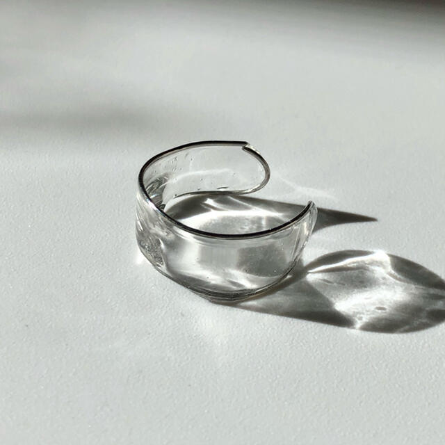 clear wire ring ハンドメイドのアクセサリー(リング)の商品写真