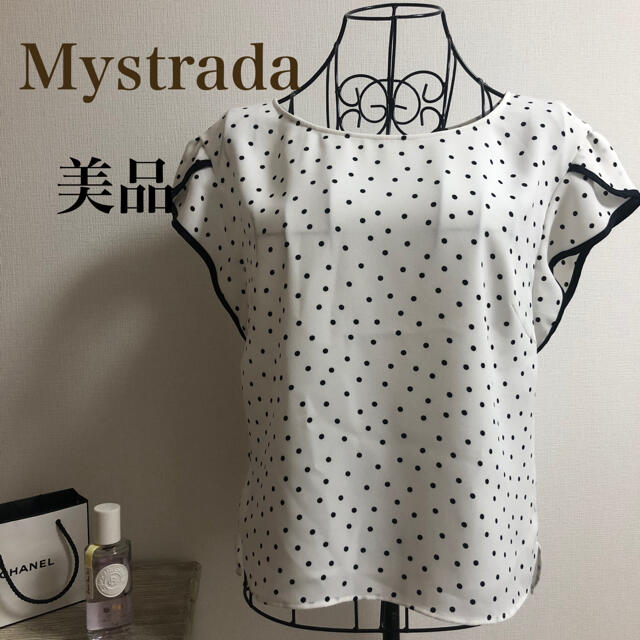 Mystrada(マイストラーダ)のMystrada★マイストラーダ★【美品】ドットブラウス レディースのトップス(シャツ/ブラウス(半袖/袖なし))の商品写真