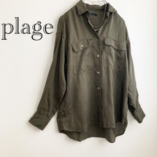 プラージュ(Plage)の★プラージュ★サテンとろみミリタリーシャツ カーキ(シャツ/ブラウス(長袖/七分))