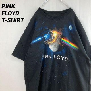 ロックTシャツ PINK FLOYDピンクフロイドプリントT-SHIRT黒　古着(Tシャツ/カットソー(半袖/袖なし))