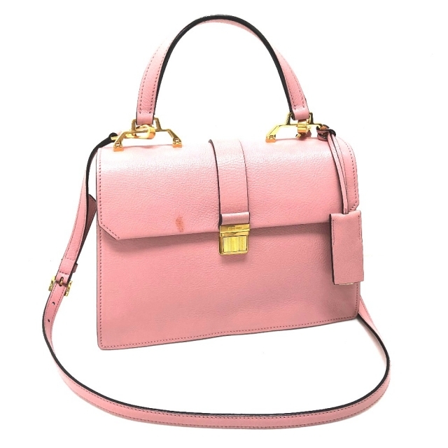 miumiu - ミュウミュウ MIUMIU マドラス 5BA108 2WAY ショルダーバッグ ハンドバッグ レザー マドラス ピンクの通販