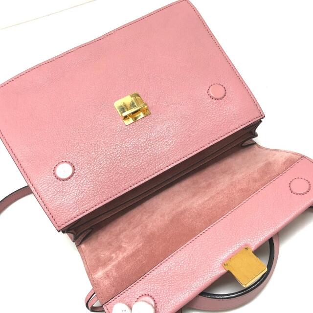 miu miu マドラス ミニショルダーバッグ レザー ROSA ピンク