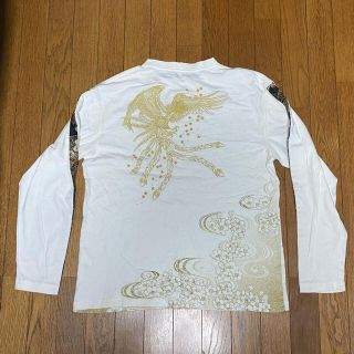 カラクリタマシイ(絡繰魂)の絡繰魂　XL  鳳凰？　不死鳥？　刺繍　和柄　金糸　ちりめん(Tシャツ/カットソー(七分/長袖))