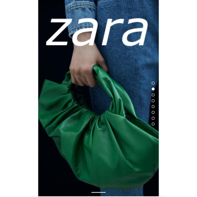 ZARA レザーバケットバッグバッグ