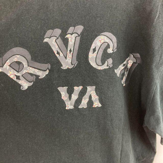 RVCA(ルーカ)の古着RVCAルーカバックプリントTシャツ サイズS 黒　ブラック メンズのトップス(Tシャツ/カットソー(半袖/袖なし))の商品写真