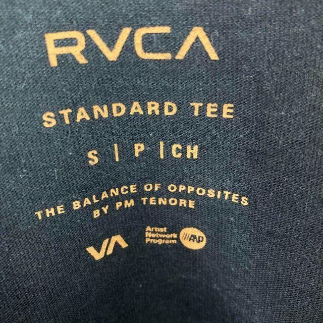 RVCA(ルーカ)の古着RVCAルーカバックプリントTシャツ サイズS 黒　ブラック メンズのトップス(Tシャツ/カットソー(半袖/袖なし))の商品写真