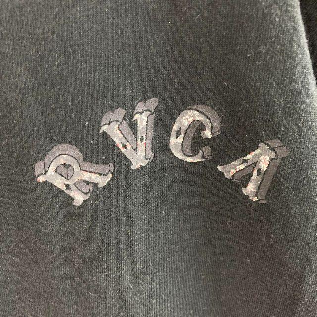 RVCA(ルーカ)の古着RVCAルーカバックプリントTシャツ サイズS 黒　ブラック メンズのトップス(Tシャツ/カットソー(半袖/袖なし))の商品写真