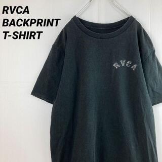 ルーカ(RVCA)の古着RVCAルーカバックプリントTシャツ サイズS 黒　ブラック(Tシャツ/カットソー(半袖/袖なし))