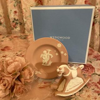 ウェッジウッド(WEDGWOOD)の🎀WEDGWOOD🎀ウエッジウッド🧸フランフラン🎀ピンク🎀木馬🎀(置物)