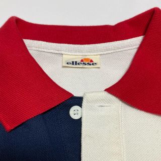 ellesse ポロシャツ ヴィンテージ エレッセ 激レア ビッグロゴ