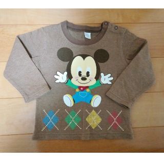 ディズニー(Disney)の☆ミッキー　長袖シャツ　80サイズ(Ｔシャツ)