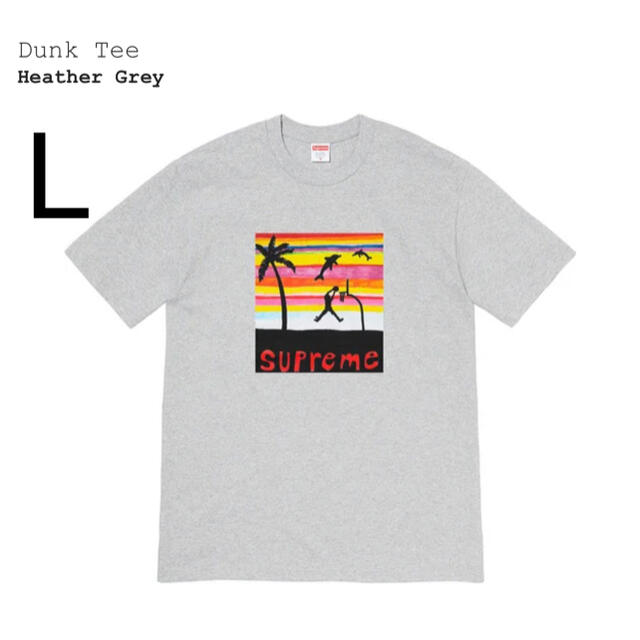 supreme Dunk Tee Lサイズ Grey 新品未開封