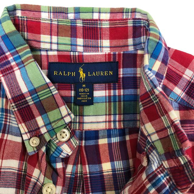 Ralph Lauren(ラルフローレン)のラルフローレン　半袖　チェックブラウス キッズ/ベビー/マタニティのキッズ服男の子用(90cm~)(ブラウス)の商品写真