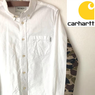 カーハート(carhartt)の【希少】カーハート（carhartt）　襟シャツ　yシャツ　長袖　白　迷彩(シャツ)