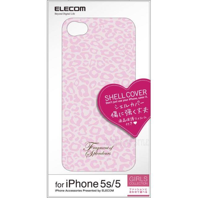 ELECOM(エレコム)のiPhone 5s 5 SE ハードケース カバー ヒョウ ひょう 豹 ピンク スマホ/家電/カメラのスマホアクセサリー(iPhoneケース)の商品写真