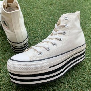 コンバース(CONVERSE)の美品25 converse コンバース オールスター HI 厚底 F619(スニーカー)