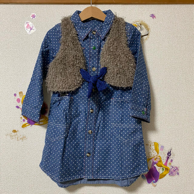 新品♡ワンピースとボアベストのセット