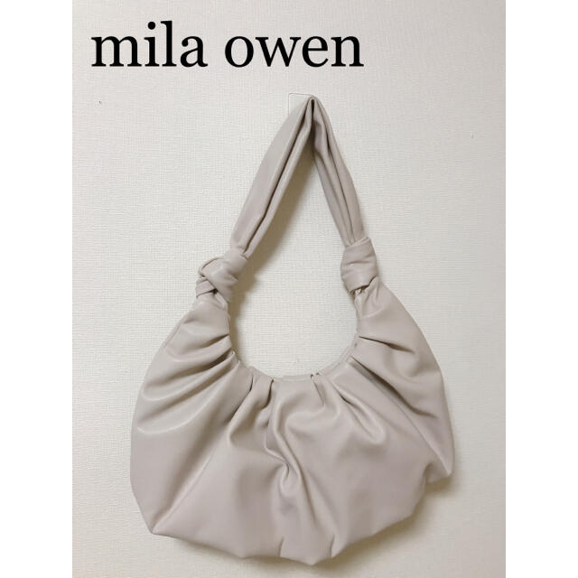Mila Owen(ミラオーウェン)の美品❗️新品未使用【Mila Owen】ハンドバッグ　アイボリー　ショップ袋付き レディースのバッグ(ハンドバッグ)の商品写真