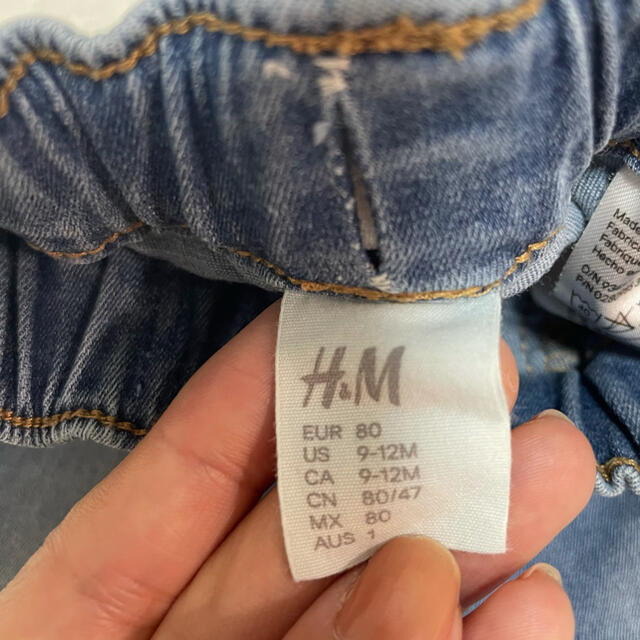 H&M(エイチアンドエム)のH&M デニム　80 キッズ/ベビー/マタニティのベビー服(~85cm)(パンツ)の商品写真