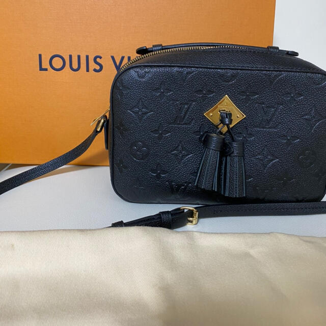 LOUIS VUITTON サントンジュ  ショルダーバッグ ブラック！マイクロファイバー金具色