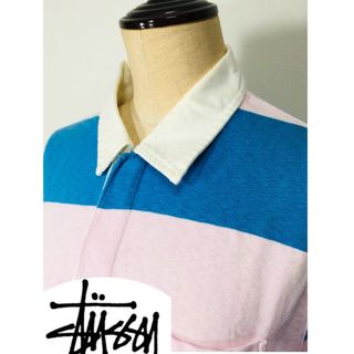 ステューシー(STUSSY)の【送料無料】STUSSY ポロシャツ◎ボーダー柄 ストリート(ポロシャツ)