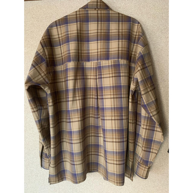 AURALEE SUPER LIGHT WOOL CHECK SHIRTS