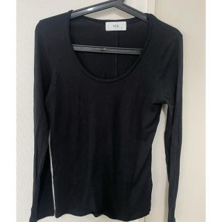 アズールバイマウジー(AZUL by moussy)のAZUL トップス カットソー 黒 Mサイズ(Tシャツ(長袖/七分))