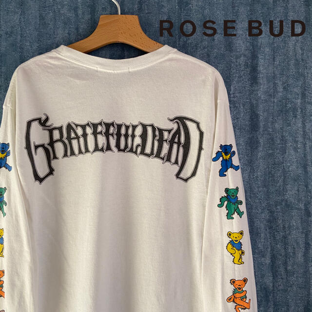 ROSE BUD(ローズバッド)の希少　ROSE BUD グレイトフルデッド　袖プリント　ベアー　カットソー メンズのトップス(Tシャツ/カットソー(七分/長袖))の商品写真