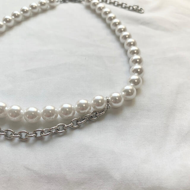 JOHN LAWRENCE SULLIVAN(ジョンローレンスサリバン)のchangeable pearl necklace 2way chain メンズのアクセサリー(ネックレス)の商品写真