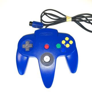 ニンテンドウ64(NINTENDO 64)のニンテンドー64 任天堂　コントローラー　ブルー(その他)