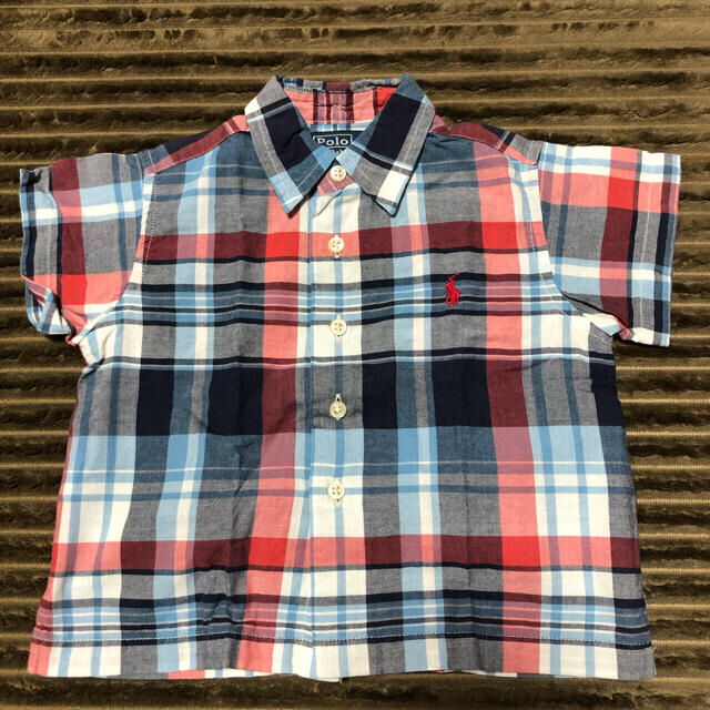 POLO RALPH LAUREN(ポロラルフローレン)のラルフローレン  半袖シャツ　チェック　80サイズ キッズ/ベビー/マタニティのベビー服(~85cm)(Ｔシャツ)の商品写真