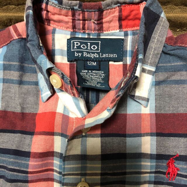 POLO RALPH LAUREN(ポロラルフローレン)のラルフローレン  半袖シャツ　チェック　80サイズ キッズ/ベビー/マタニティのベビー服(~85cm)(Ｔシャツ)の商品写真