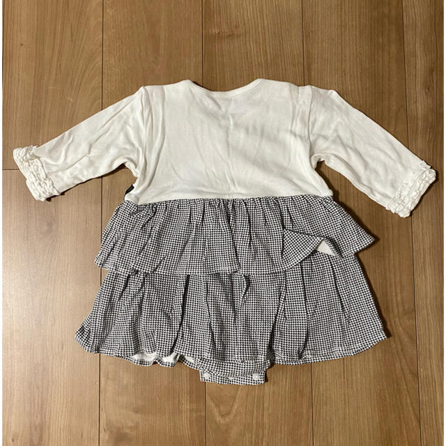 90cm ワンピース風ロンパース キッズ/ベビー/マタニティのベビー服(~85cm)(ロンパース)の商品写真