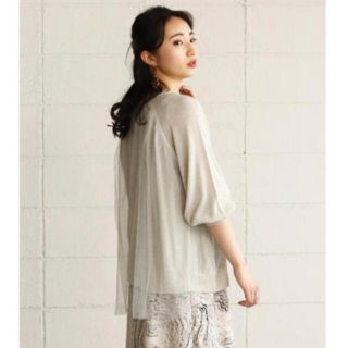 マーキュリーデュオ(MERCURYDUO)の定価¥6,900 ANAP♡麻混チュールカーディガン(カーディガン)