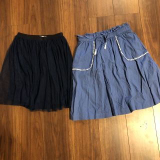 ギャップキッズ(GAP Kids)のGAPKids&ユニクロ　スカート　2枚セット 150cm (スカート)