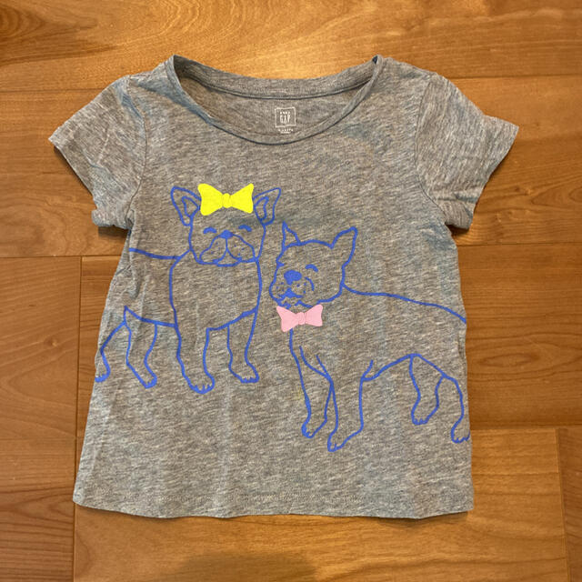 GAP Kids(ギャップキッズ)の【GAPkids】ブルドック柄 Tシャツ キッズ/ベビー/マタニティのキッズ服女の子用(90cm~)(Tシャツ/カットソー)の商品写真