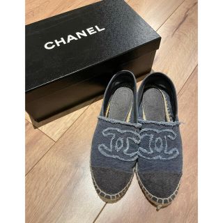 シャネル(CHANEL)の小足さん必見!!CHANELエスパドリーユ36☆箱・保存袋あり(スリッポン/モカシン)