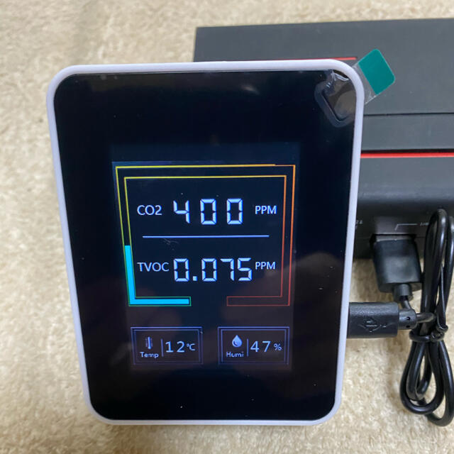 二酸化炭素濃度計 CO2濃度測定器 空気質検知器 センサー 日本語説明書付き